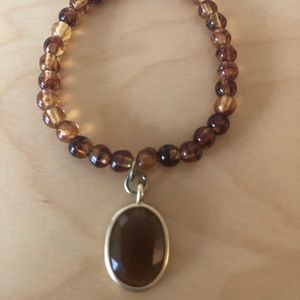 Brown Bracelet with Brown Pendant